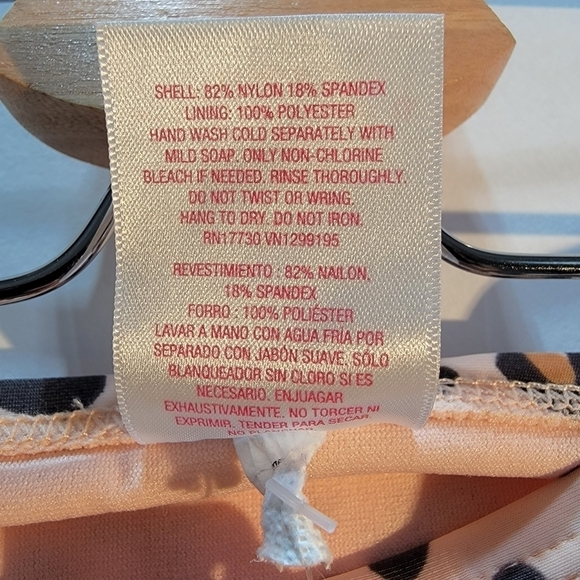 XHILARATION String Bikini Bottom Cheeky Hipster Pink Leopard Side Ties Small - Picture 7 of 9